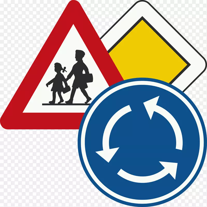 交通标志优先标志交通循环道
