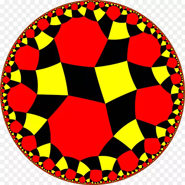 圆极限Ⅲ双曲几何镶嵌对称圆