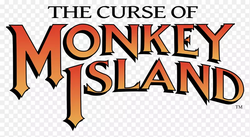 猴岛标志剪辑艺术品牌字体的诅咒