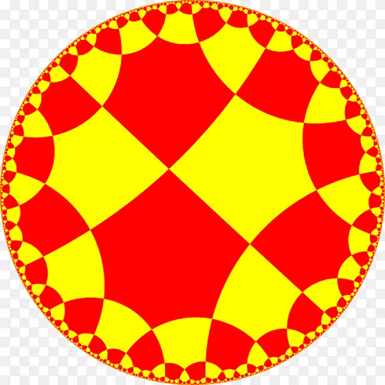 双曲平面均匀倾斜，双曲几何，五角镶嵌