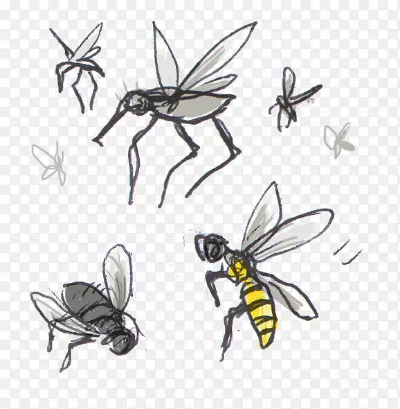 蜜蜂剪贴画昆虫叮咬和刺痛-蜜蜂