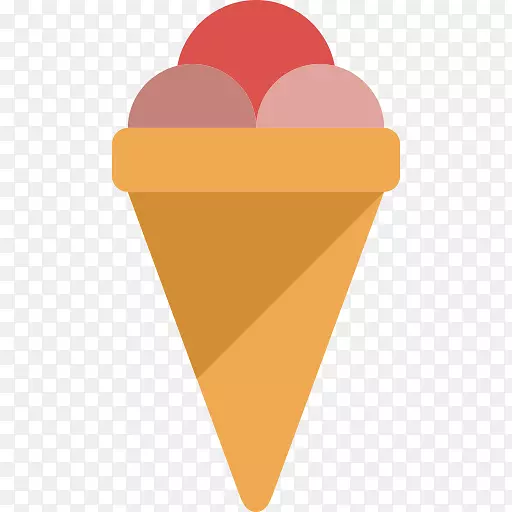 冰淇淋锥产品设计-咖啡厅图标