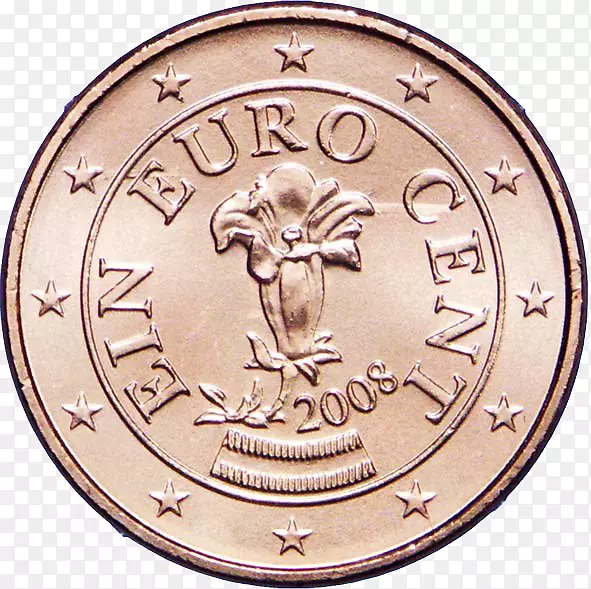 1美分欧元硬币1欧元硬币