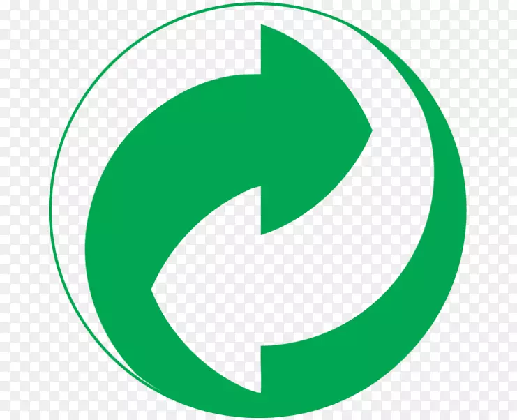 绿色点图形包装和标签标志回收.符号