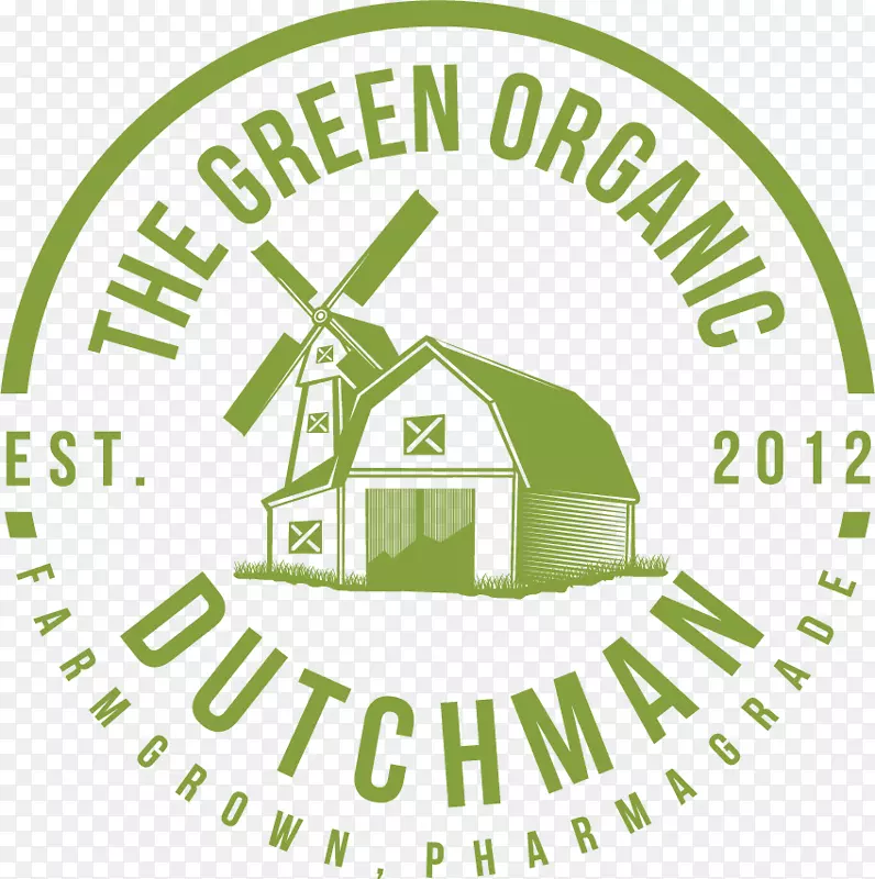 绿色有机荷兰人标志组织品牌字体