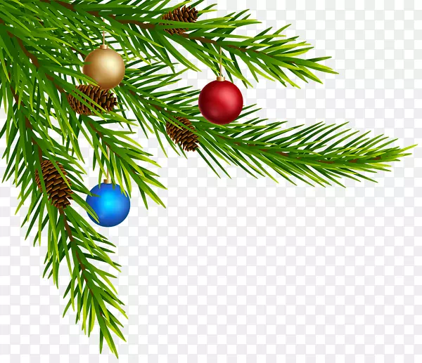 剪贴画圣诞装饰角落圣诞日开放部分-圣诞树