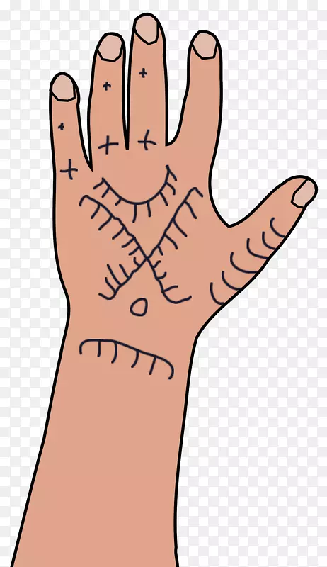 拇指夹艺术手工模型abc纹身-阿拉伯纹身