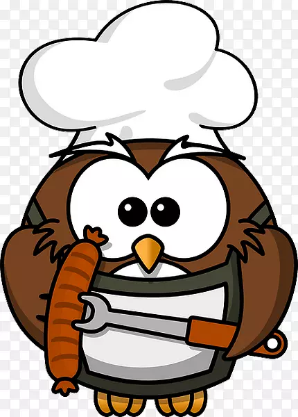 猫头鹰厨师烹饪剪辑艺术美食