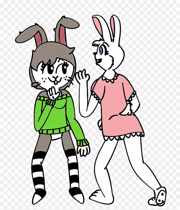 兔子生日插画复活节兔
