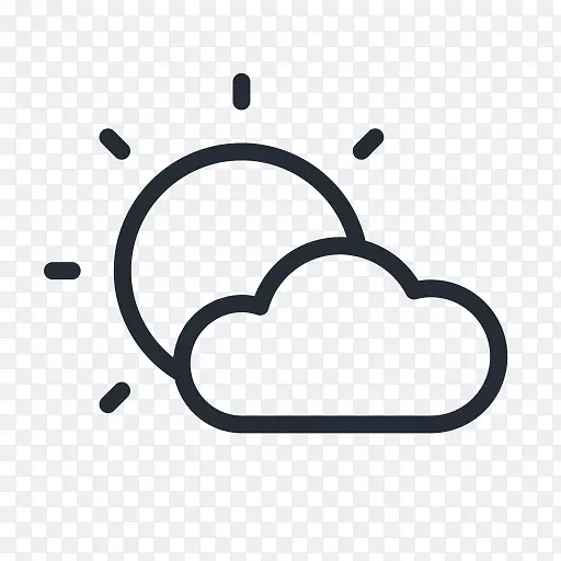 计算机图标云天气预报雨应用软件.云