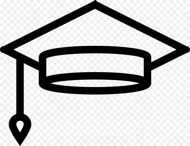 正方形学术帽毕业典礼电脑图标文凭帽