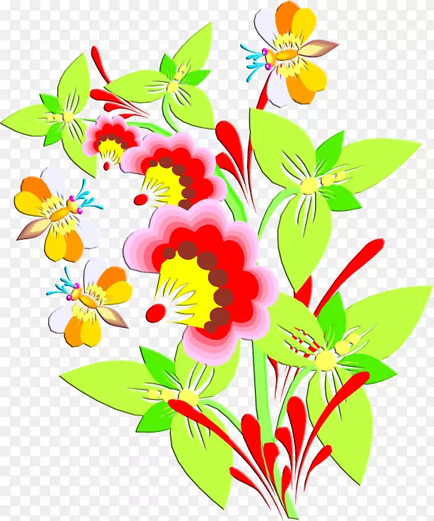 花卉设计花束剪贴画切花-花