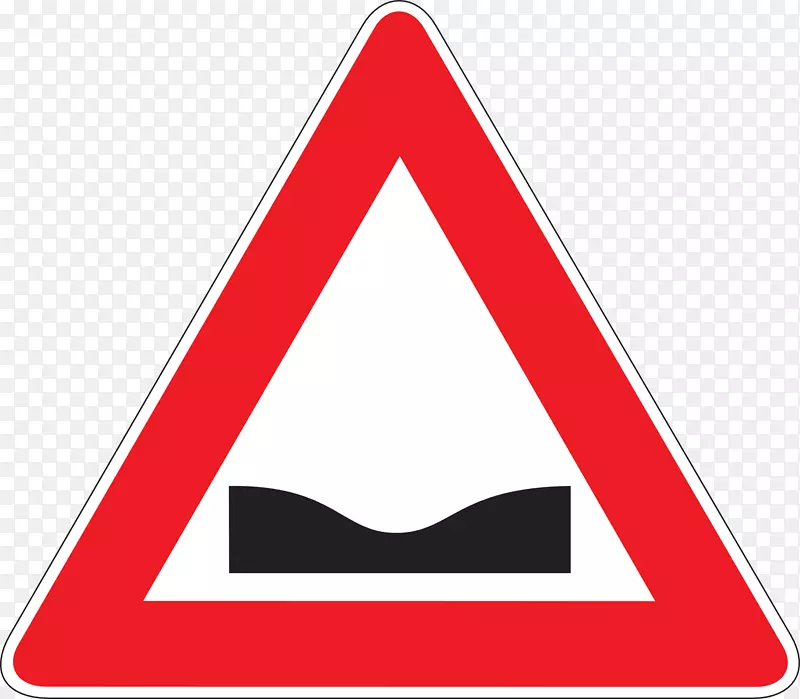 交通标志，速度，碰撞，警告标志，水平交叉.坑洞符号