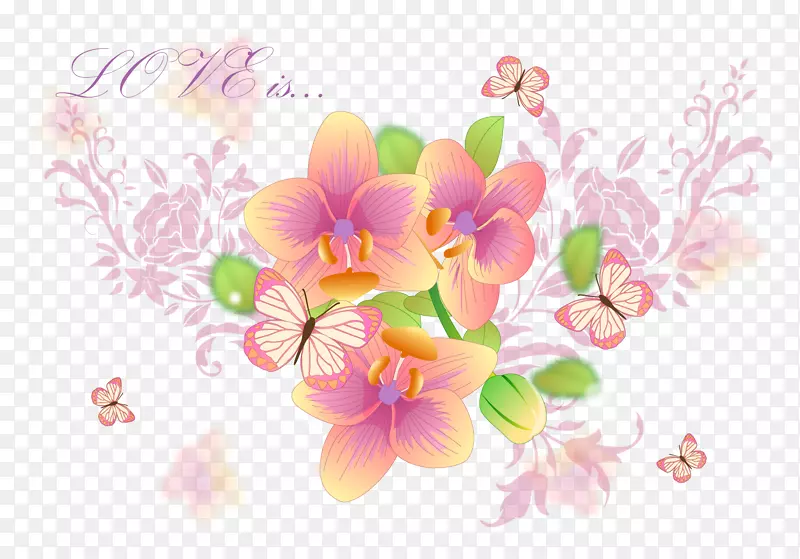 花卉插画形象伴生花卉设计-花卉