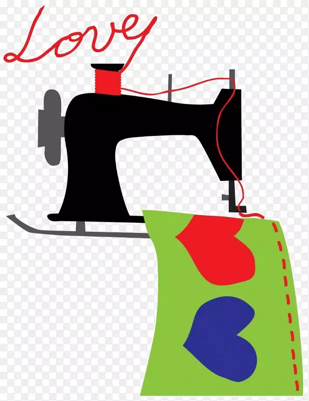 缝纫机绘制纺织品形象