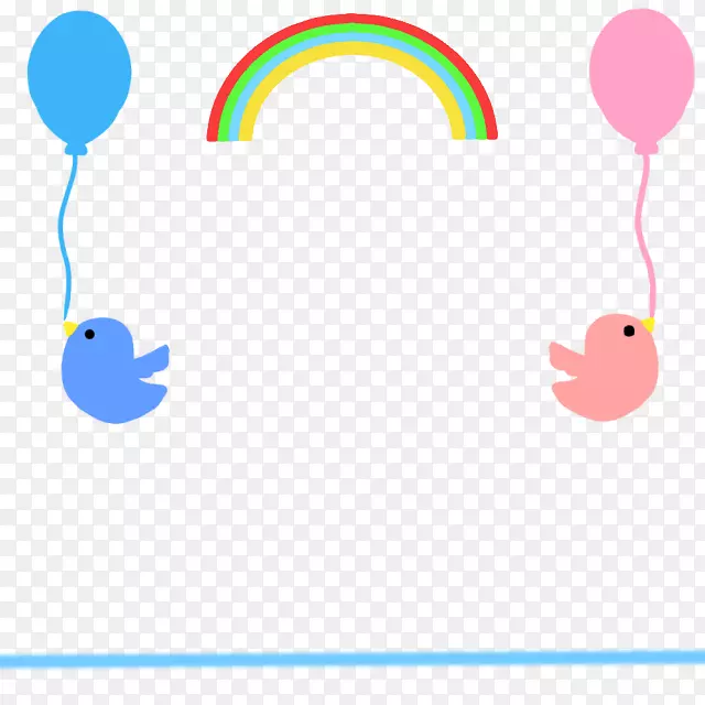 气球插图彩色剪贴画彩虹