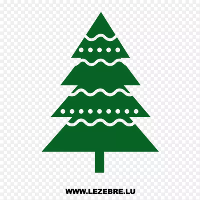 圣诞树圣诞节装饰云杉剪贴画-圣诞树