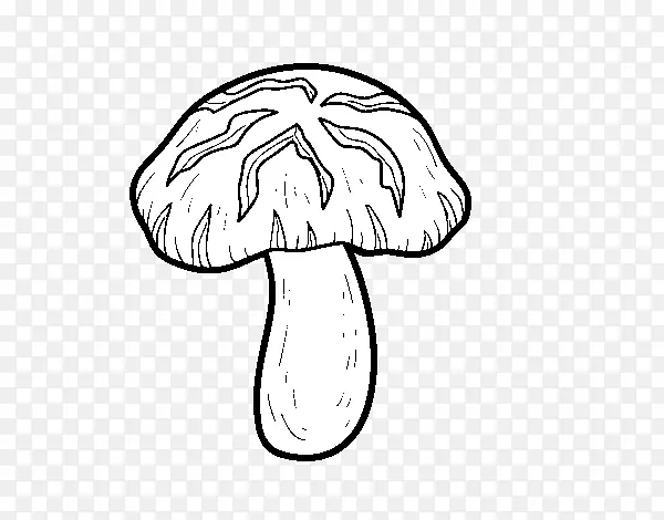食用菌香菇着色书图形.香菇