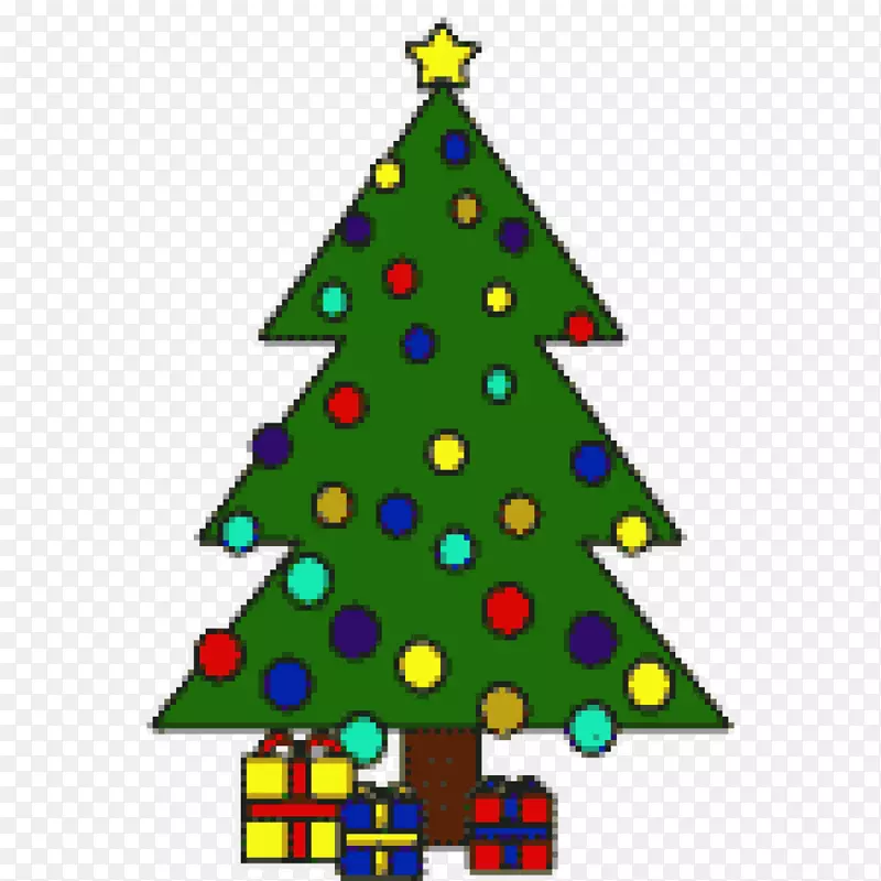 剪贴画圣诞树圣诞节电脑图标礼物-圣诞树