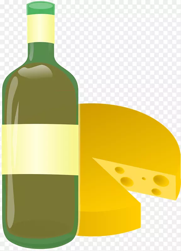 白葡萄酒剪贴画图形奶酪-葡萄酒