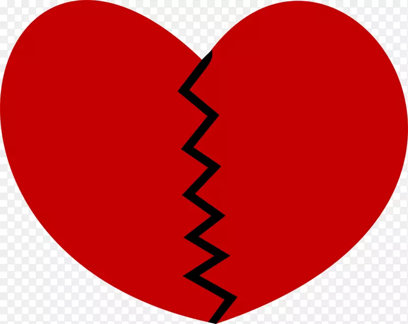 心脏剪贴画情人节线m-095-破碎或分裂的心脏