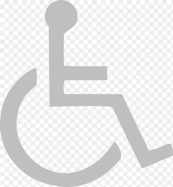 剪贴画轮椅开放部分残疾电脑图标-轮椅