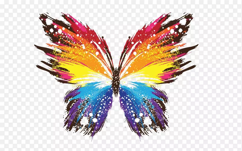 蝴蝶桌面壁纸图像插图绘画-蝴蝶