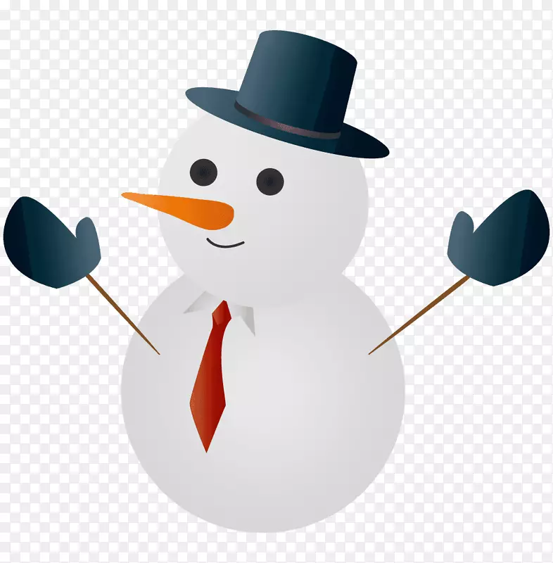 雪人帽插图圣诞日设计-雪人