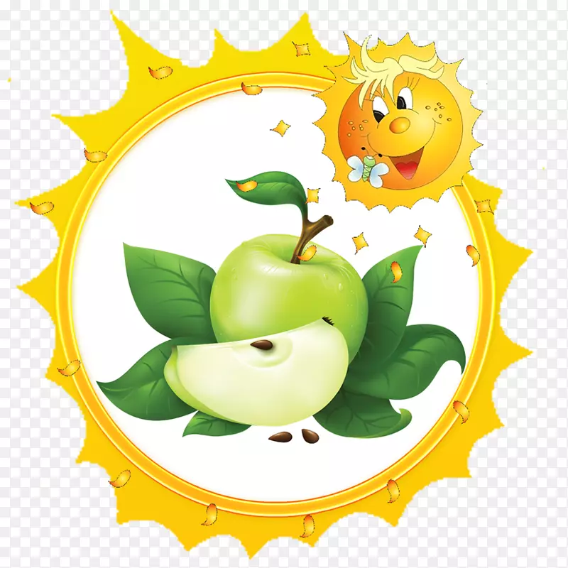 边框剪贴画图形水果苹果