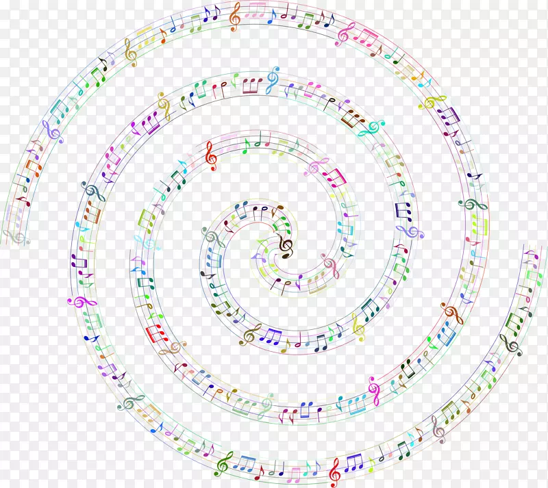 圆圈几何学音乐音符剪贴画圆圈