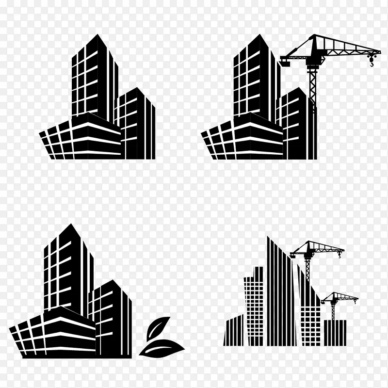 建筑标志建筑立面图形.建筑