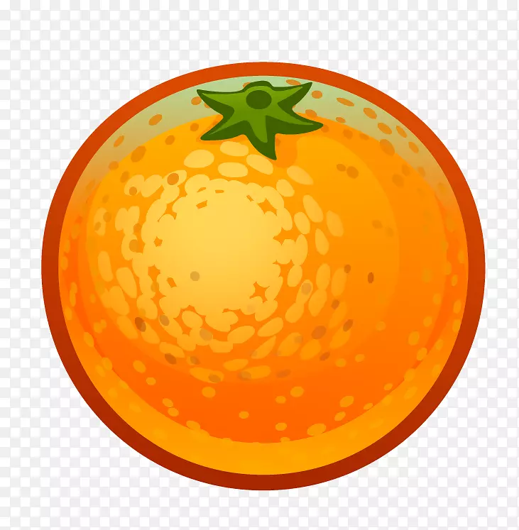 png图片绘制橙色水果