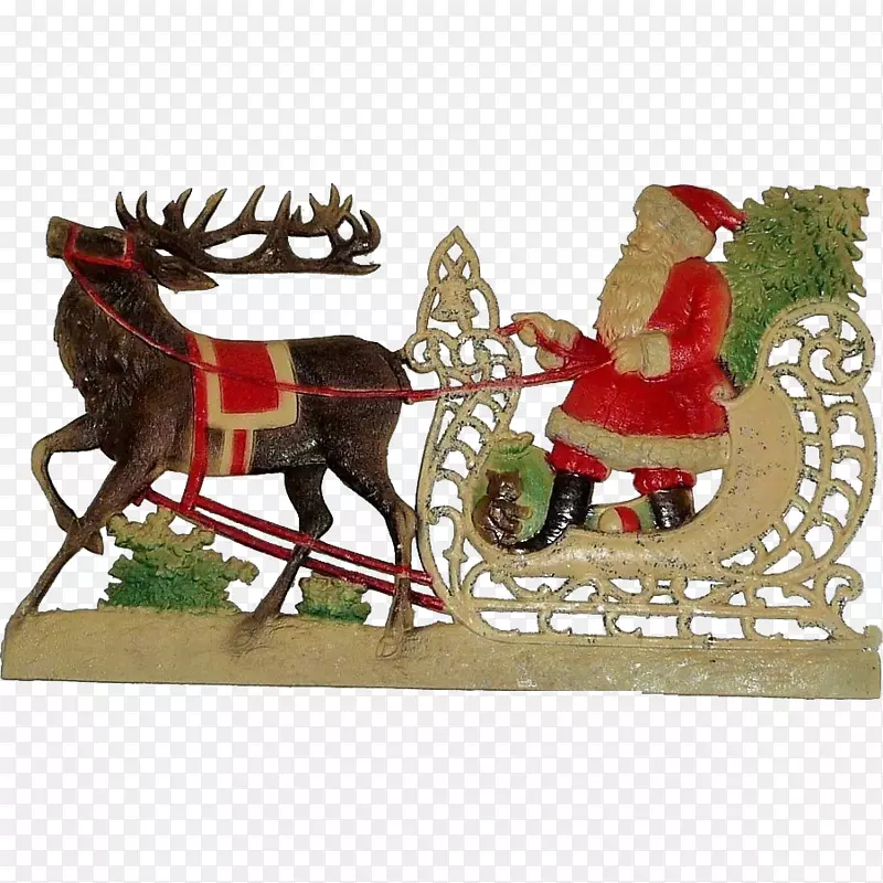 驯鹿圣诞老人鲁道夫圣诞装饰雪橇驯鹿