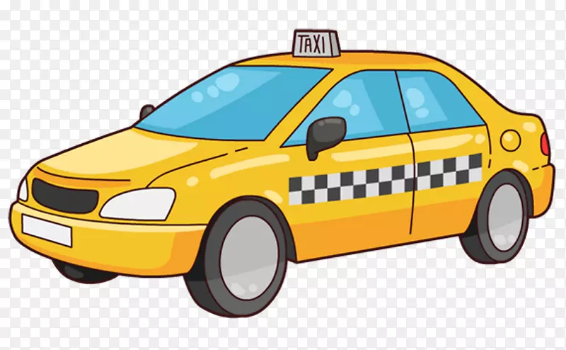 出租车剪贴画开放部分黄色出租车免费内容-出租车