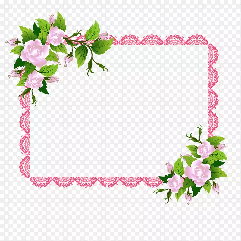 剪贴画画框图片png图片花卉设计.