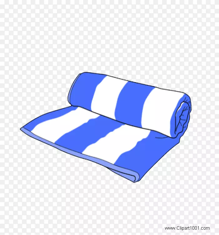 剪贴画毛巾蓝色字体免费内容-沙滩毛巾卡通
