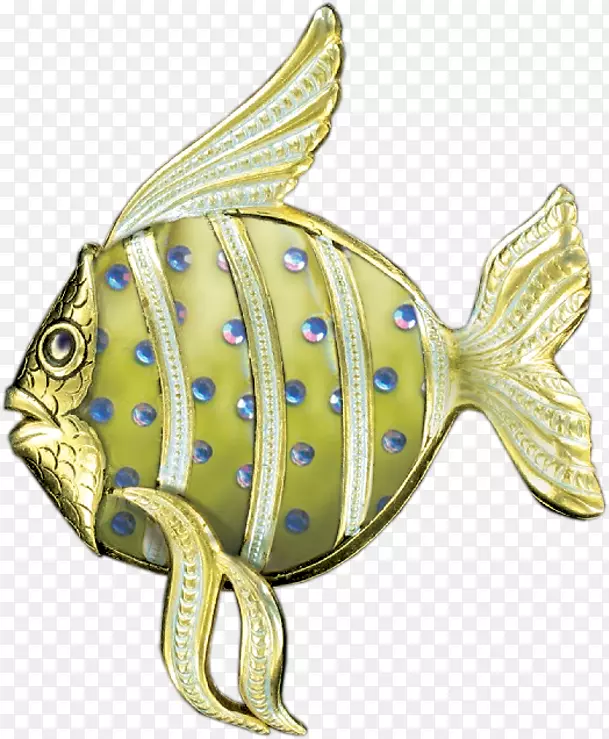 鱼绿色珠宝png图片服装附件.鱼