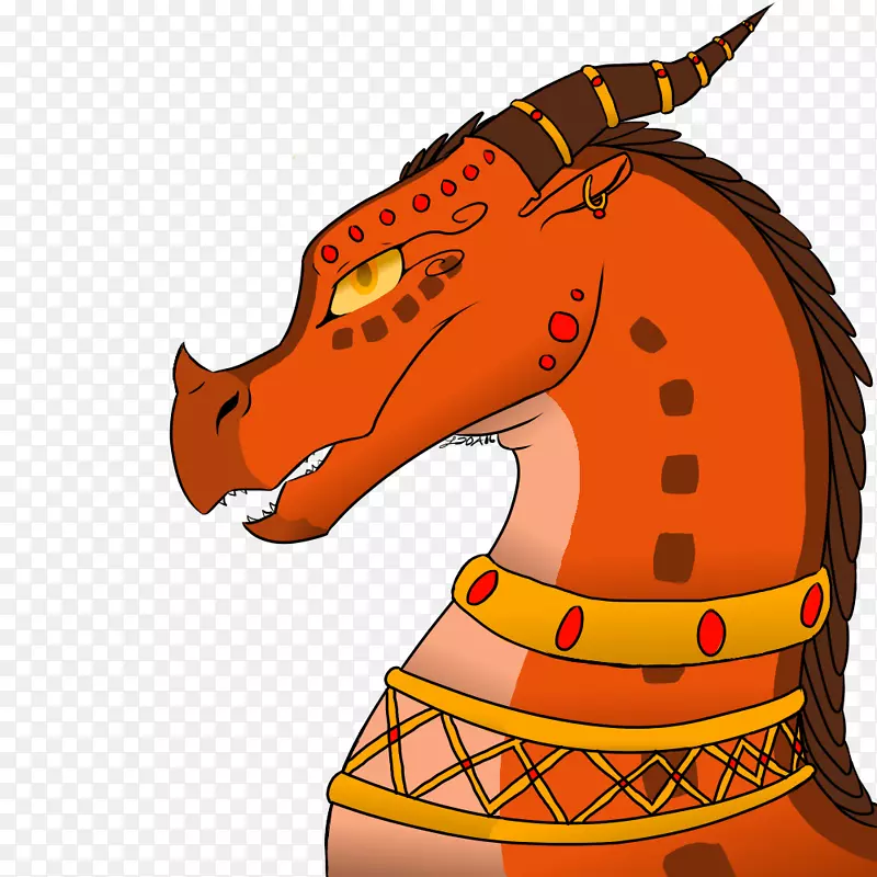 马插图剪辑艺术鼻子橙色S.A。-马
