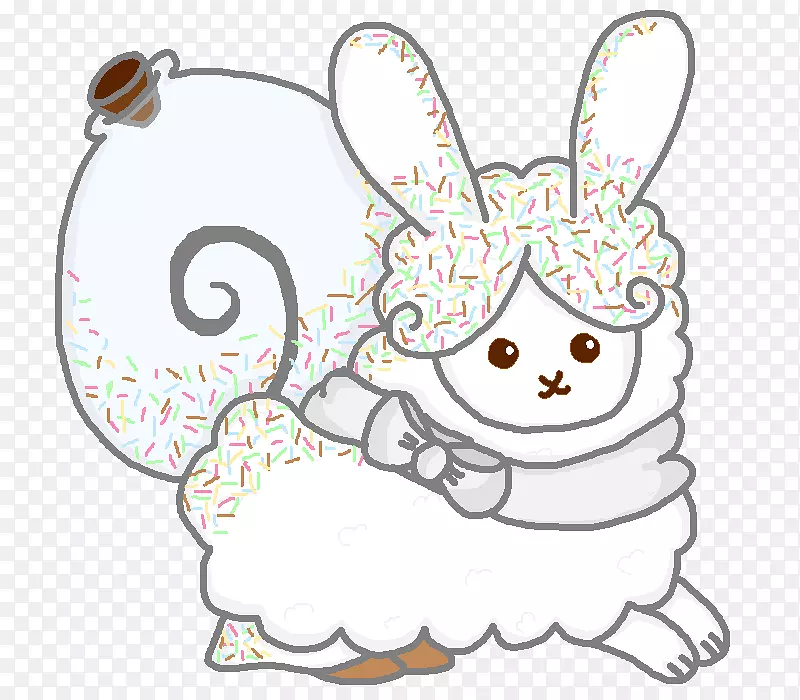 胡须，家庭兔，插图复活节兔子-婚礼蛋糕顶部