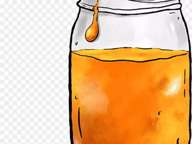 剪贴画免费内容梅森罐子橙汁饮料-蛋黄酱罐