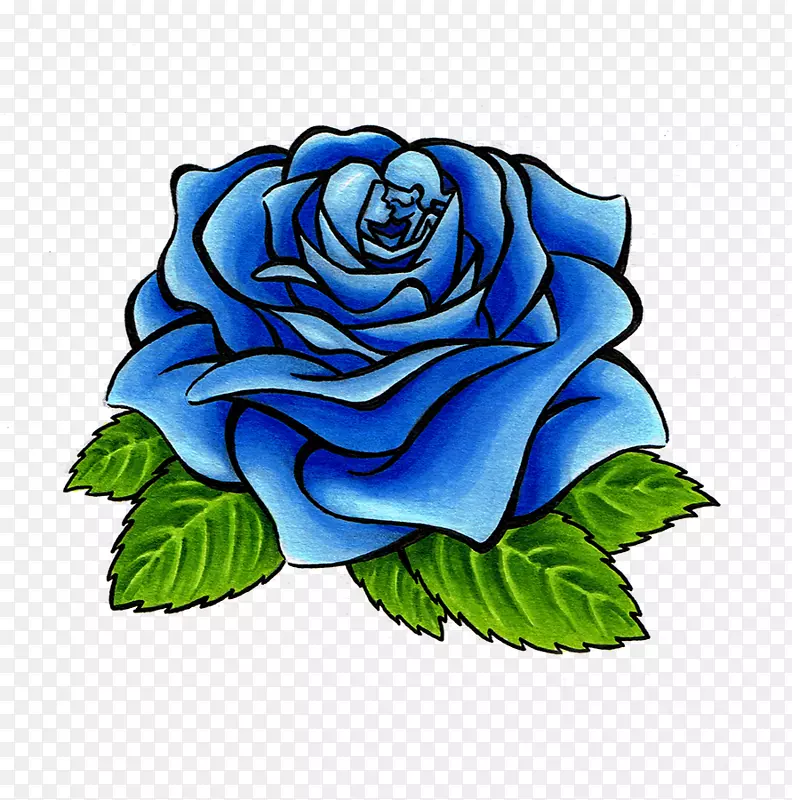 蓝玫瑰花园玫瑰卷心菜玫瑰花