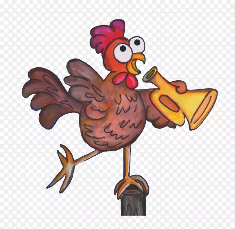 鸡作为食物插图卡通-鸡