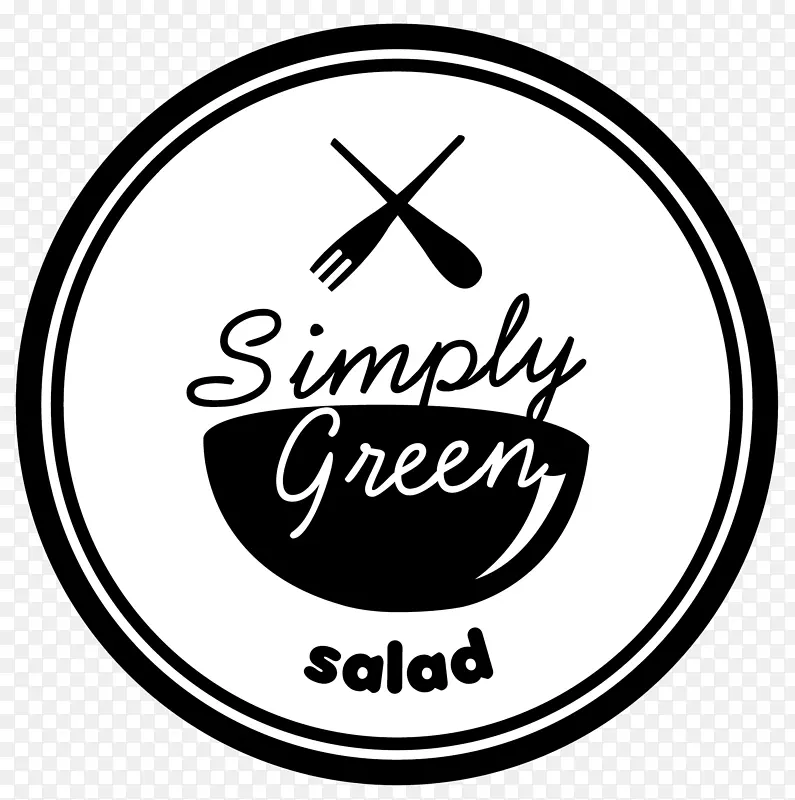 简单绿色色拉画廊餐厅菜单沙拉吧-色拉