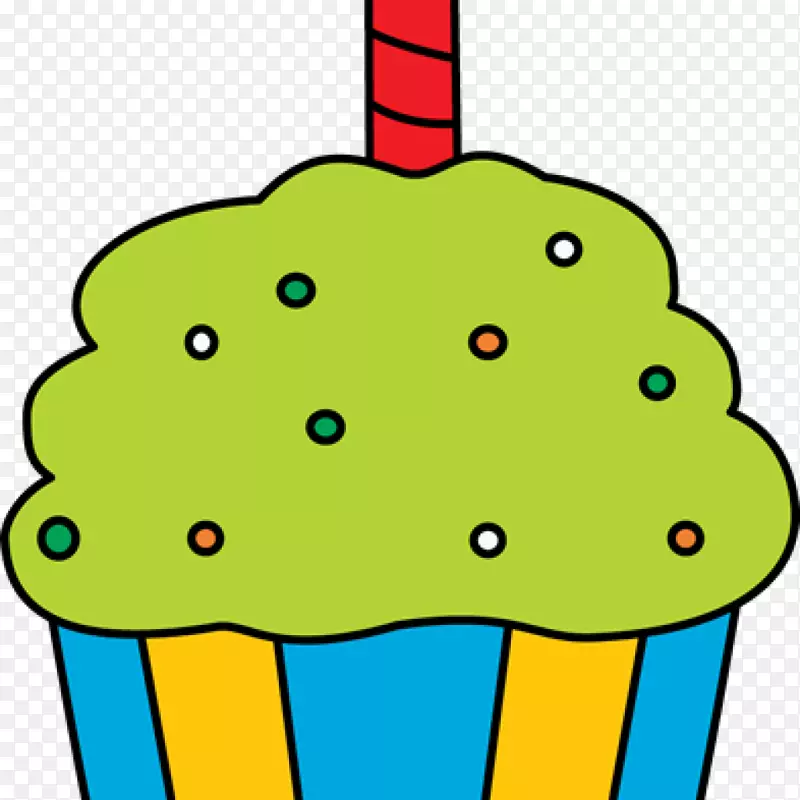 剪贴画纸杯蛋糕形象生日免费内容-生日