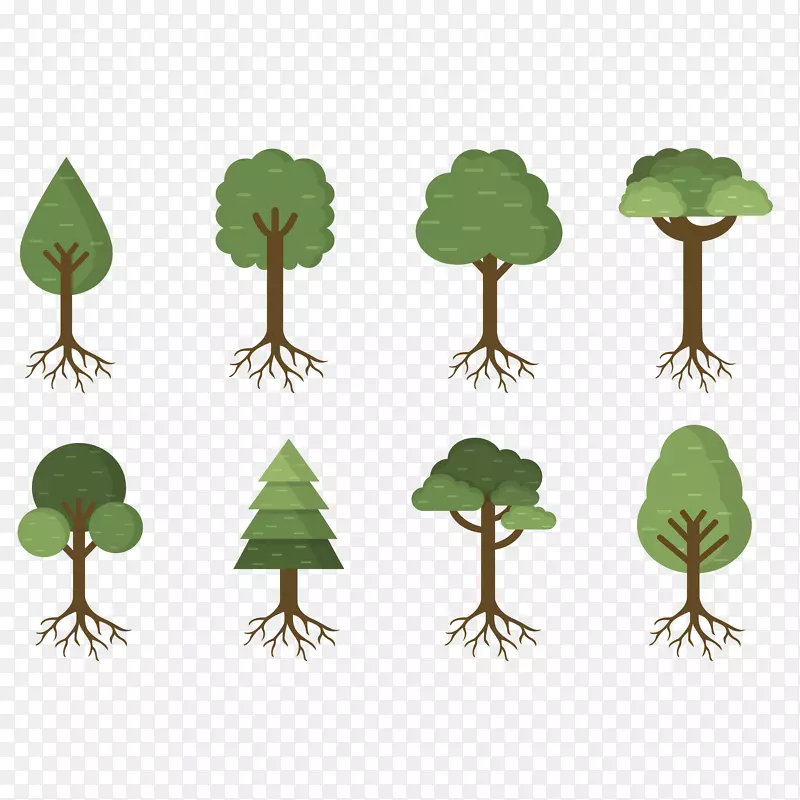 树图形插图设计-大树