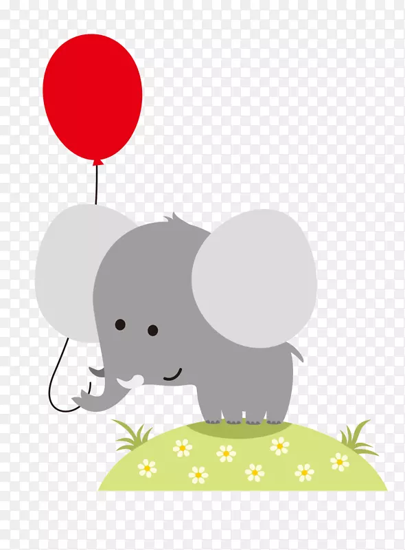 生日快乐，大象！形象河马-大象