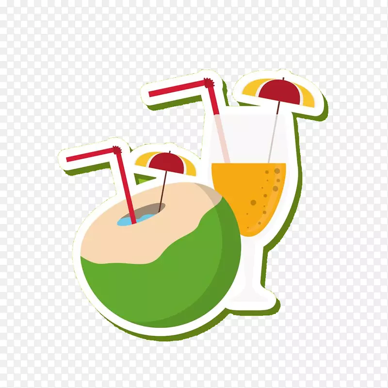 图形鸡尾酒饮料图像设计.平面图标