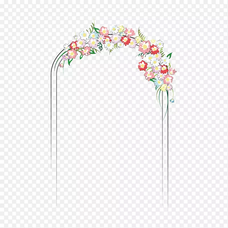 婚纱形象插图-婚礼邀请-精致拱门