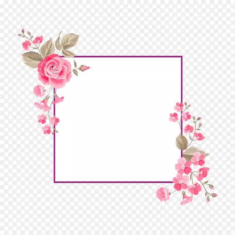 花卉设计花卉图形png图片.花卉边框