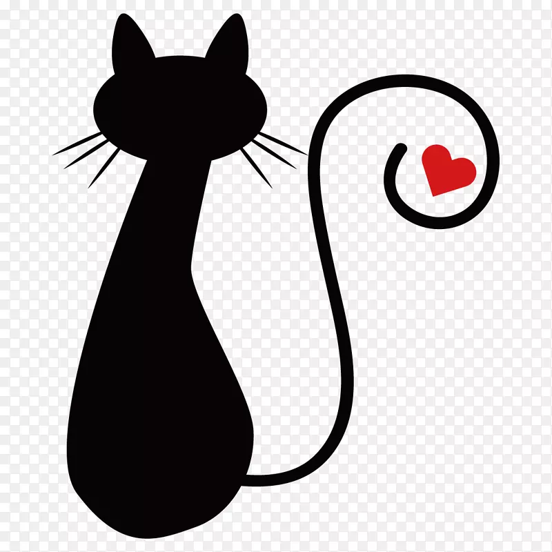 猫模板画插图图像-猫科动物